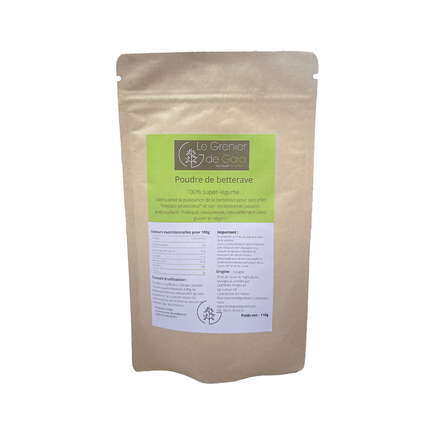 Poudre de Betterave 110g